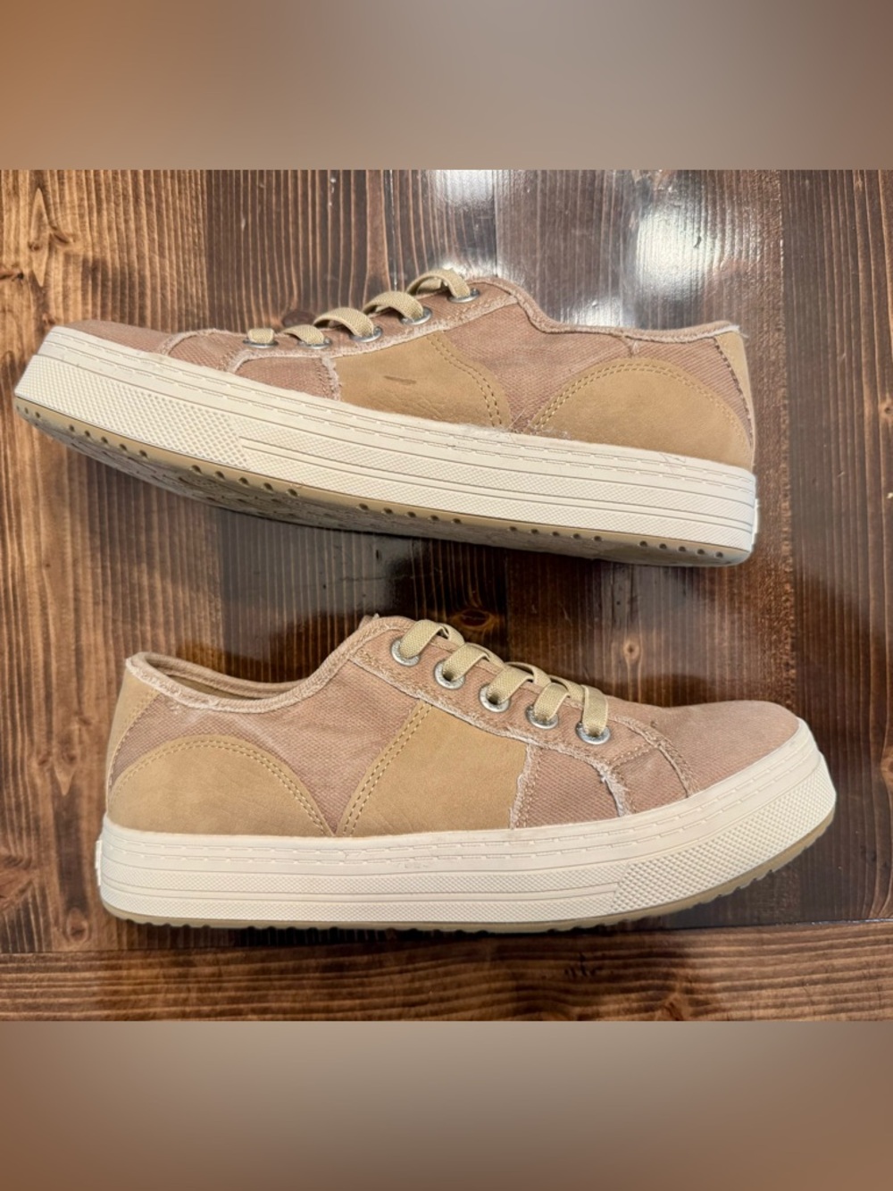 NWOB Blowfish Women’s‎ Casual Canvas & Suede Platform Sneakers Size 8